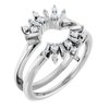 14K White .33 CTW Diamond Art Deco Baguette Ring Guard Ref 13351771